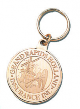 Custom 34mm Gold Coin with Key Ring